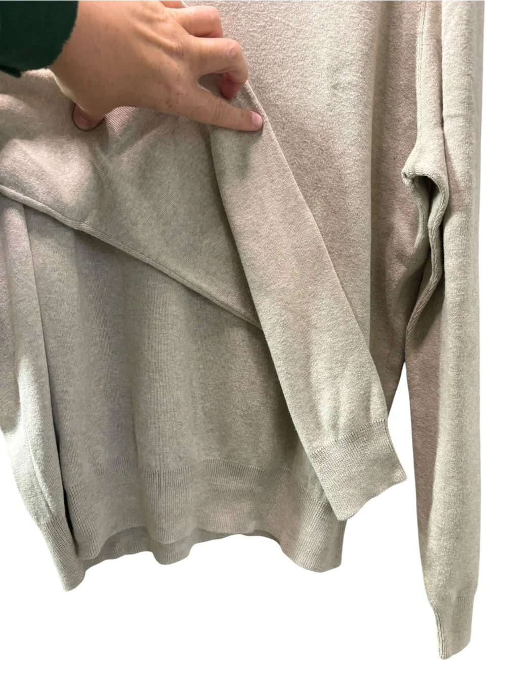 Polo by Ralph Lauren Men's V-Neck Sweater in Light Beige‎ Blue Logo Size XL